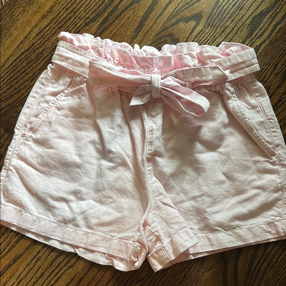 Nicole Miller Pink High Waist Shorts with Tie Belt